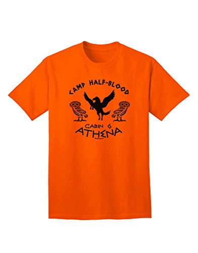 TOOLOUD Camp Half Blood Cabin 6 Athena Adult T-Shirt - Orange - Medium