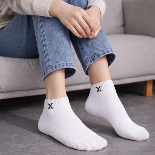 Image of RECKZOZ Men's Cotton Blend Ankle Length Socks, Multicolour, Free Size, Breathable, Casual Wear, 5 Pair