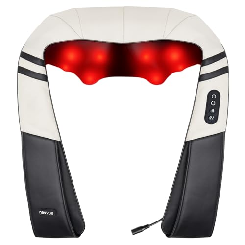 Masajeador Cervical y Espalda, Maseajor Cervical y Espalda, Masajeador Espalda con Calor, Masajeador de Cuello y Cervicales, 3 Niveles de Intensidad, Masaje Espalda para Mujeres, Hombres Gri