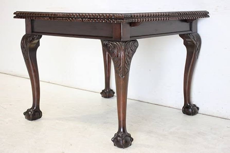 管360☆イギリス製1920年代☆チッペンデールスタイルエクステンションテーブル 管360☆イギリス製1920年代☆チッペンデールスタイル