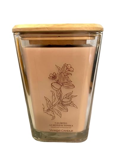 Yankee Candle Well Living Collection Calming Almond & Tonka Large Square Jar Candle