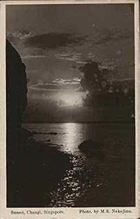 Sunset, Changi Singapore Southeast Asia Singapore Original Antique Postcard