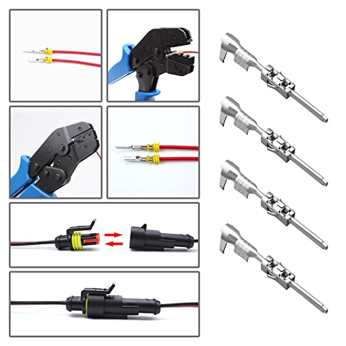 The Lord of the Tools 30PCS Mini ISO Contacts Micro Timer Crimps Male Pins Connector Plug Socket Pin Adapter Applicable Cable Cross-section 0.50mm² - Image 2