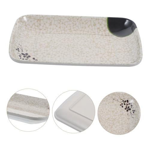 Set de 2 platos japoneses rectangulares para sushi miniatura 4