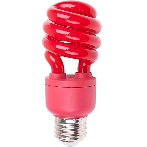 13-watt (60w) Medium Base Red Decorative CFL Bulb