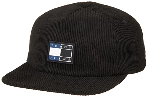 Casquette Tommy Jeans AM0AM10405 BDS Black dotée d'une visière incurvée rigide
