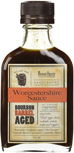 Bourbon Barrel Aged Worcestershire Sauce 100ml (2 Pack) by "Bourbon Barrel Foods, LLC"