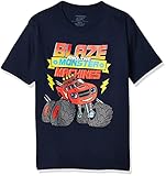 Nickelodeon boys Blaze & the Monster Machines Rev Up Short Sleeve Tee Maternity Blouse, Navy, Small US