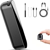 Diktiergerät 128GB, Aufnahmegerät mit 40 Tage Daueraufnahme Abhörgerät Mini Voice Recorder Wiederaufladbar Über USB, HD Audio Aufnahme, Magnetisches Sprachsteuerung Aufnahmegerät Diktiergerät Mini