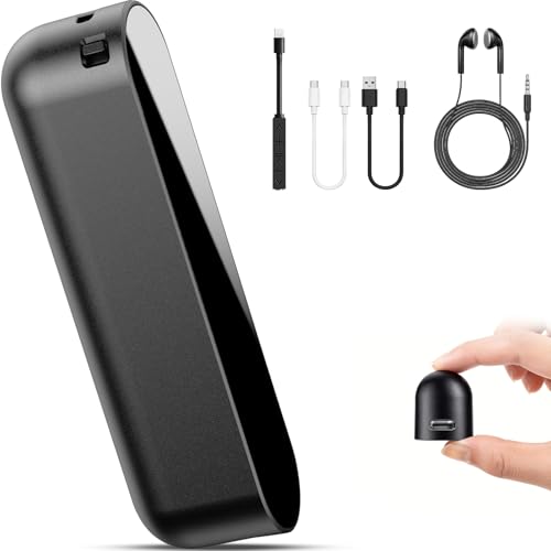 Enregistreur Vocal 128Go, magnétique de 40 Jours d'enregistrement continu, Dictaphone Enregistreur Vocal avec Activation Vocale, Enregistreur Audio...