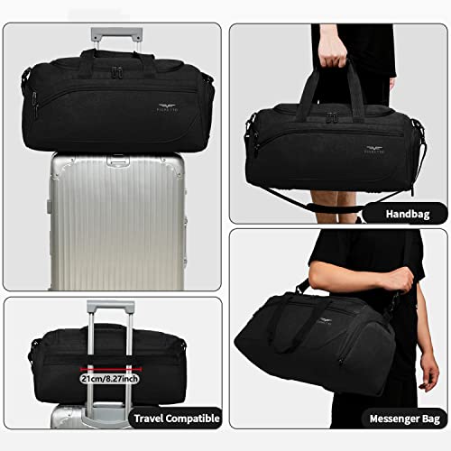 FIORETTO-Mens-Sports-Gym-Bag-with-Wet-Pocket-Shoe-CompartmentTravel-Duffle-Bag-Overnight-Bag-with-Padded-Shoulder-Strap-Water-Resistant-Sports-Holdall-for-Swimming