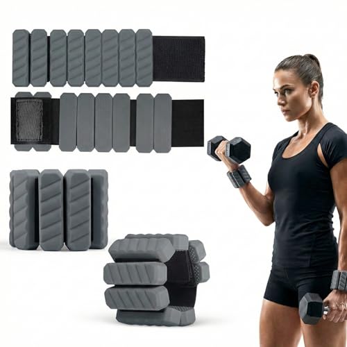Image of Silicone Wrist & Ankle Weights | Wearable weights for yoga & toning. 0.5lb or 1lb per wrist. Sweat-resistant, adjustable fit with solid steel core.