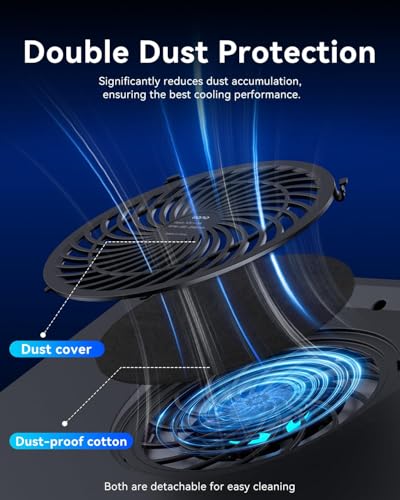 undefined llano V12 RGB Laptop Cooling Pad, Gaming Laptop Cooler with 5.5 Inch Powerful Turbofan, Fast Cooling Laptop 15.6-21in, Adjustable Speed, Touch Control, LCD Screen, Black (RGB) の商品画像 5