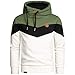 Produktbild Amaci&Sons Herren Basic Kapuzenpullover Sweatjacke Pullover Hoodie Sweatshirt 4052 Grün/Schwarz/Weiß XXL