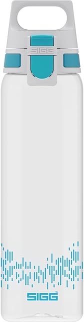 SIGG Total Clear ONE (0,75l) - Butelka na wodę, szczelna butelka na wodę bez BPA, nietłukąca sportowa kolba wykonana z tritanu