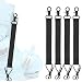 Fukaisu 4pcs Snowboard Short Leash with Key Ring, 25cm/9.84in Polyester Ski Leash Safety Harness Snowboard Binding Straps for Men Women