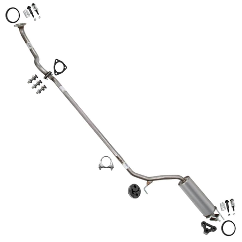 Exhaust Front Pipe Resonator Kit Compatible for 2006-2011 Honda Civic 1.8L Coupe | Stainless Steel | Northeastern Exhaust | Includes Gasket, Clamp Bolt Kit and Hangers | Automotive Replacement Part