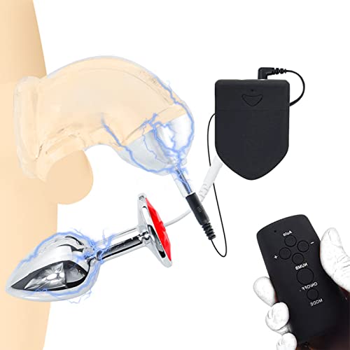 PQKuss Elektrische Silikon Penisring Edelstahl Analplug Set Sexspielzeug für Männer Penis Eichel Elektrische Stimulation Prostata Masturbation Elektro Shock/Estim SM Erotik(A) PQKuss Elektrische Silikon Penisring Edelstahl Analplug Set Sexspielzeug für Männer Penis Eichel Elektrische Stimulation Prostata Masturbation Elektro Shock/Estim SM Erotik(A)
