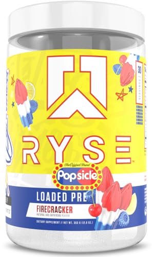 Image of Ryse Loaded Pre Workout Powder - Popsicle Firecracker - Daily Pre-Workout for Men & Women with 300mg Caffeine, Beta Alanine, and Citrulline for Pump, Focus, and Energy - 30 Servings