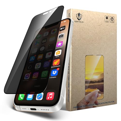 Image of IQShield Privacy Screen Protector Tempered Glass Guard for iPhone 11 and iPhone XR - 9H Hardness, 2-Way Anti-Spy, Case Friendly [1 Pack]