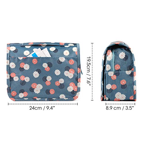 Image of Narwey Floral 5 Cms Cosmetic Pouch (M 1114 Blue Flower)