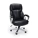 Essentials Big and Tall Leather Executive Chair - High Back Office Chair with Arms, Black (ESS-202-BLK)