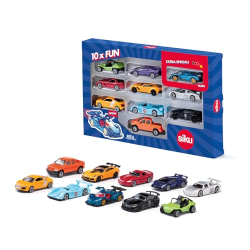 Voitures de sport SIKU SK0450 le lot de 10 petites voitures pour animer les circuits enfants