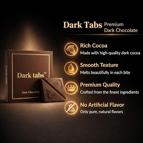 Image of Dark Tabs Chocolate for Couples | Premium Tabs Chocolate for Men & Women | Best Gift Set for Husband, Wife, Boyfriend & Girlfriend | Perfect for Valentine's Day, Wedding, Birthday & Anniversary