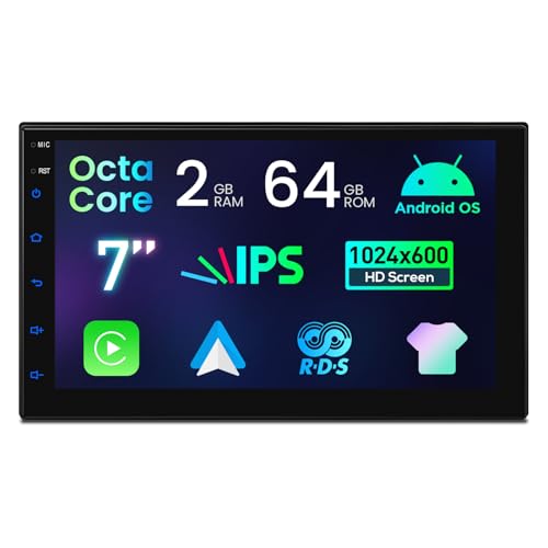 XTRONS Universal Double Din Car Stereo, 7&ldquo;IPS Touchscreen 