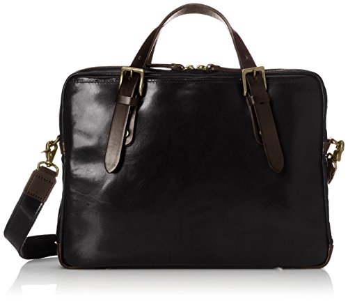 [ツェハ] ビジネスバッグ 最高級姫路レザー 日本製 コンパクト2WAYショルダーブリーフバッグ ブラック