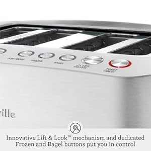 Breville 4-Slice BTA840XL Die-Cast Smart Toaster, Brushed Aluminum Breville 4 Slice BTA840XL Die Cast Smart Toaster Brushed Aluminum