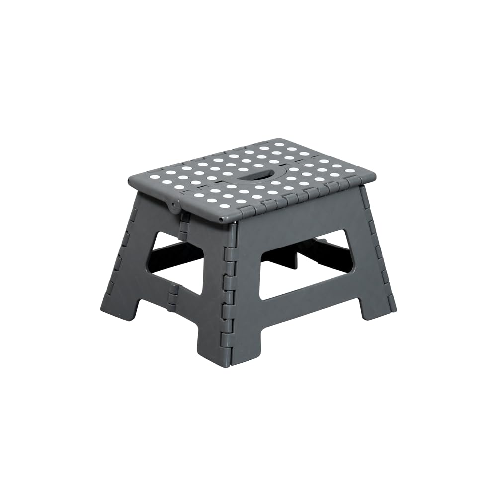 KESPER | Pedana pieghevole in plastica, pieghevole, testato secondo DIN EN 14183, dimensioni: 35 x 27 x 22 cm, superficie pedana: 30,5 x 22 cm, colore: grigio | 70635