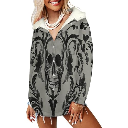 Veste polaire style spécial sherpa doublure peluche manteau à boutons pour femme
