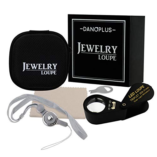 20x Ingrandimento Gioielli Loupe LED UV Luce 21mm