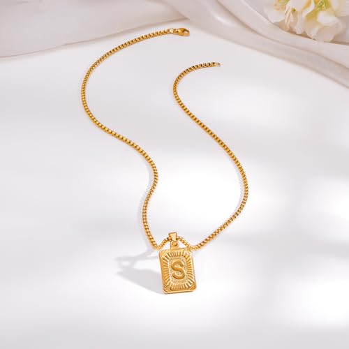 Image of Rubans Demi Fine Stainless Steel Alphabet Pendant CZ Gift for Women & Girls