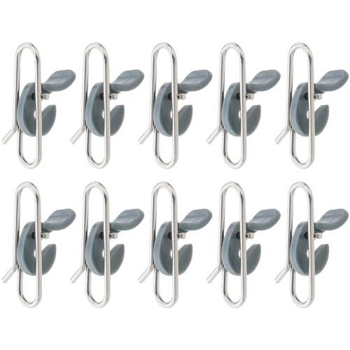eMagTech 50 Pieces Fishing Tackle Impact Clips Stainless Steel Fishing Impact Bait Clips for Freshwater Saltwater Sea Fishing IMPS Bait Clips, 2.55x1.1 cm
