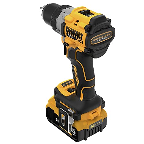 DEWALT 20V MAX* XR® Brushless Cordless 1/2 in. Drill/Driver Kit (DCD800P1), Yellow