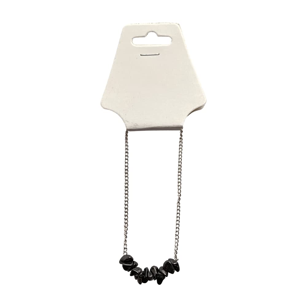 VIE Silver Chain Chips Bracelet, Hematite, One
