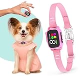 Tiny Bark Collar for Small Dogs 5-15 lbs and Puppies - No Shock Anti Barking Collar - Rechargeable Smart Collar for Dog Training with 7 Sensitivity Levels and 3 Beep&Vibration Modes (Pure Pink)