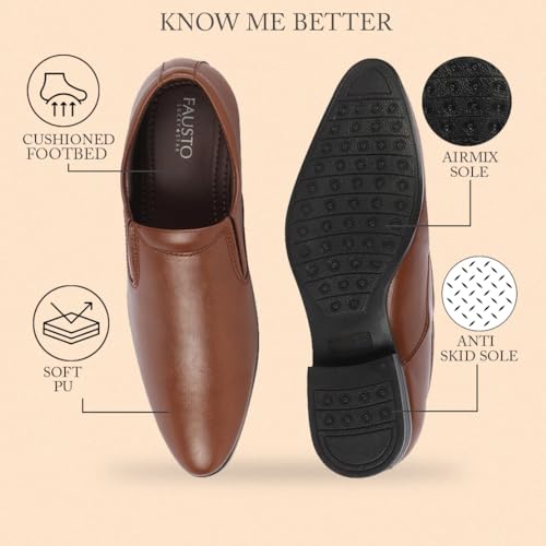 Image of FAUSTO Men Formal Pull-On Shoes