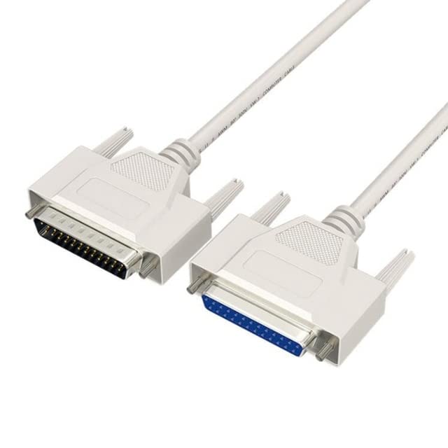 Printer Accesstories 25Pin DB25 Parallel Male to Female LPT Printer DB25 M-F Cable 1.5M Computer Cable Printer Extending Cable 25 Pin LPT - (Color: White)