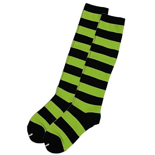 Image of PolyMedea Elite Quality Colorful Soft Cotton Women's Striped Knee High Socks