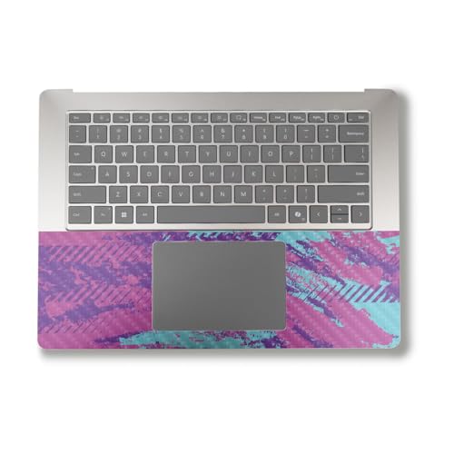 Image of Carbon Fiber Laptop Skin Compatible with Alienware M18 R2 (2024) - Grunge Purple - Premium 3M Vinyl Protective Wrap Decal Cover - Easy to Apply | Crafted in The USA by MightySkins