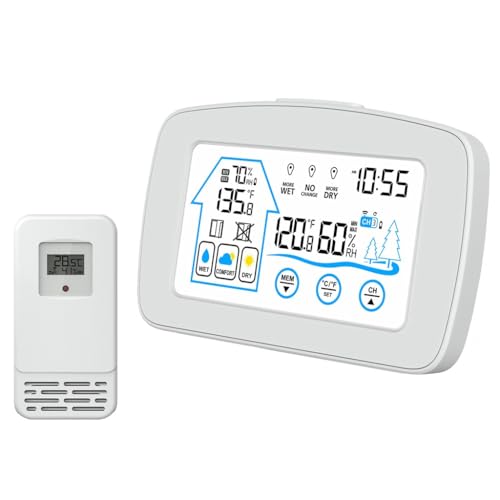 Large Screen Display Indoor and Outdoor Temperature and Humidity Meter image 2