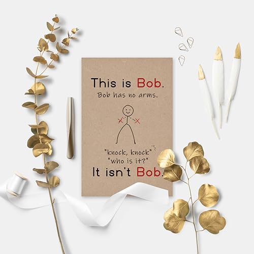 Image of Funny Birthday Card for Men or Women, Hilarious Birthday Gift for Friends Family Coworkers, Cheeky Black Humor Bday Greeting for Him Her, Humorous Office Joke Card
