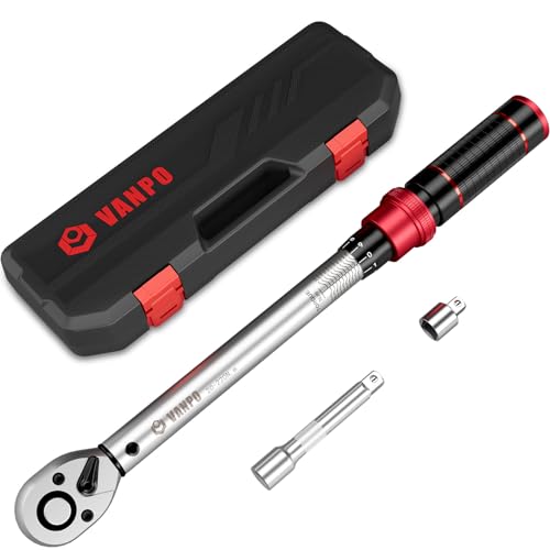 VANPO Clé Dynaoétrique 1/2'', Clé de Torsion 20-220N, Précision ±3
