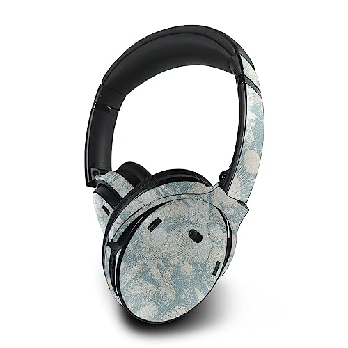 Image of MightySkins Glossy Glitter Skin Compatible with Bose QuietComfort 45 Headphones Blue Seashells | Protective, Durable High-Gloss Glitter Finish | Easy to Apply | Made in The USA