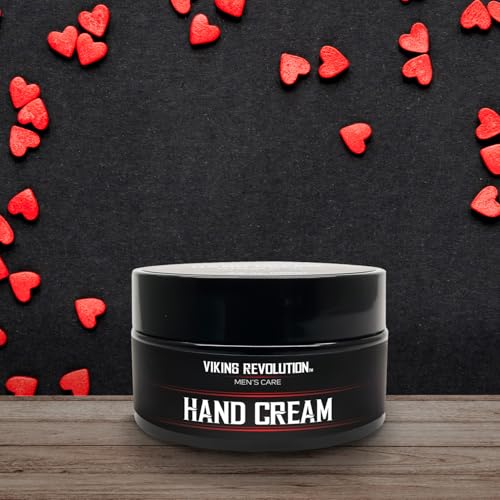 Viking Revolution Men's Hand Cream - Repair Cream for Dry, Cracked Hands - Aloe Vera Treatment with Vitamin E (3.5oz)