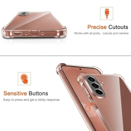 Image of Lustree Case for Samsung Galaxy M36 /F36 Black | Transparent Clear TPU, 4 Corner Air Cushion Protection, Camera Protection, Slim & Stylus Compatible With Samsung M36 / F36