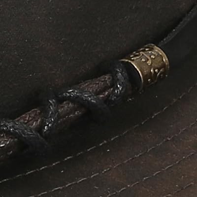 Bruneau Brown Classic Western Cowboy Hat - Outback Heritage Style, Wide Brim, Sun Protection, Distressed Wash, Unisex - Image 9